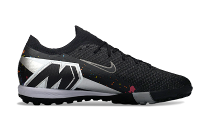 Men's Nike Air Zoom Mercurial Vapor 16 Elite TF Artificial Turf Low-Tops Football Shoes - Black/Rainbow Splash/Sleek White