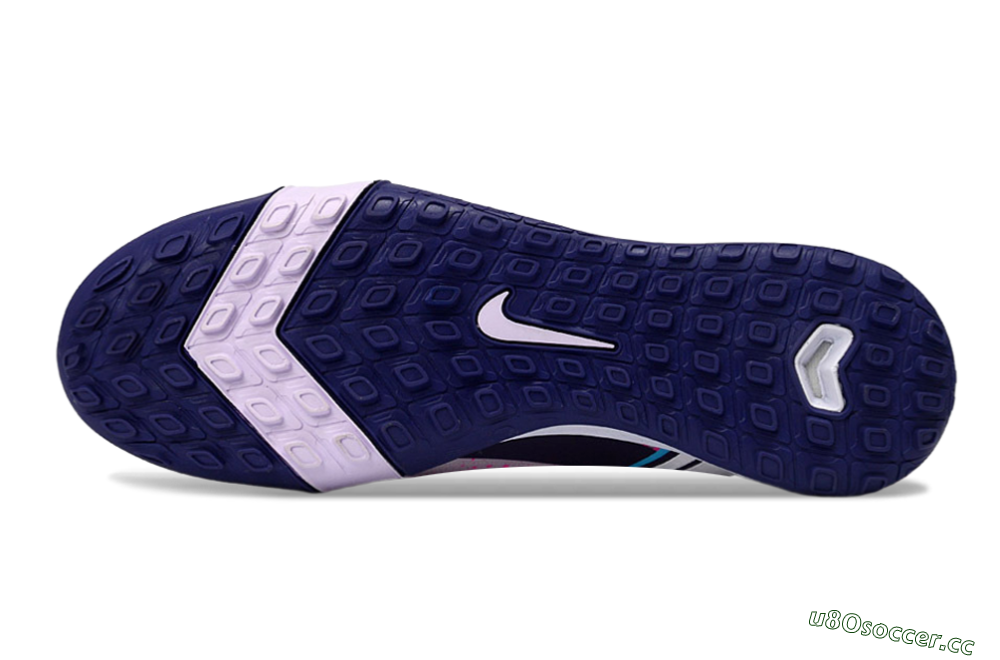 Men's Nike Air Zoom Mercurial Vapor 16 Elite TF Artificial Turf Low-Tops Football Shoes - Lilac/Bright Pink/Dark Blue 6