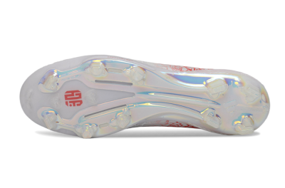 Unisex Adidas F50+ Elite Lightstrike Pro Laceless FG Firm Ground Low-Tops Football Boots - White/Crimson Red/Black