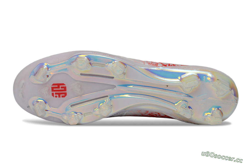 Unisex Adidas F50 Elite Lightstrike Pro FG Firm Ground Low-Tops Football Boots - White/Crimson Red/Black 6