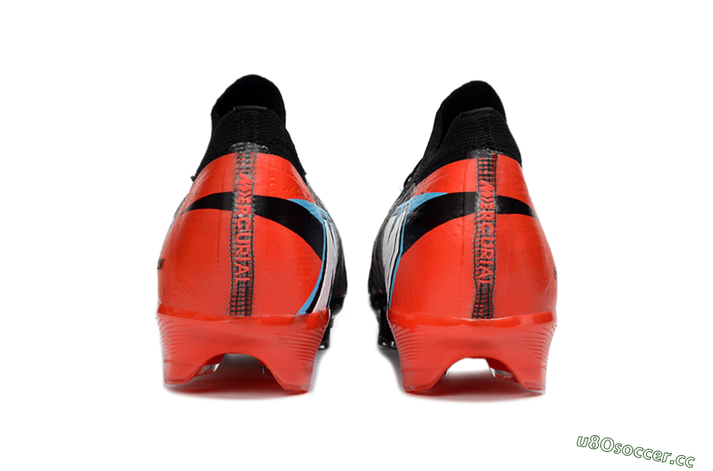 Men's Nike Air Zoom Mercurial Vapor 16 Elite FG Firm Ground Low-Tops Football Boots - Black/Fiery Red/Glossy Black 5