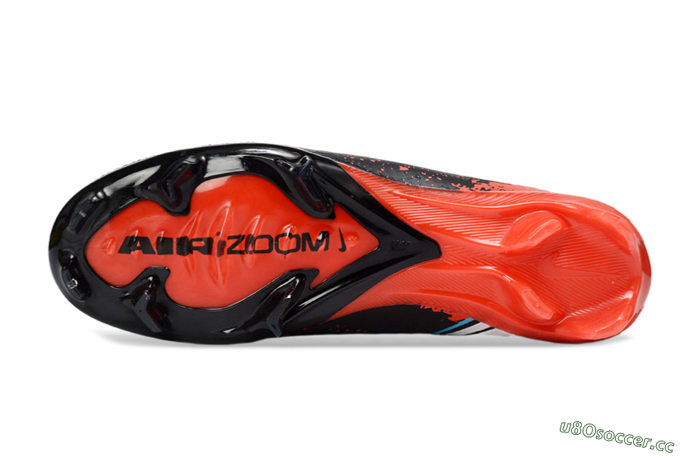 Men's Nike Air Zoom Mercurial Vapor 16 Elite FG Firm Ground Low-Tops Football Boots - Black/Fiery Red/Glossy Black 6