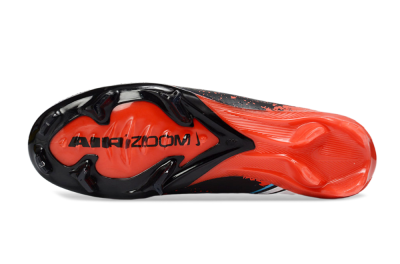 Men's Nike Air Zoom Mercurial Vapor 16 Elite FG Firm Ground Low-Tops Football Boots - Black/Fiery Red/Glossy Black