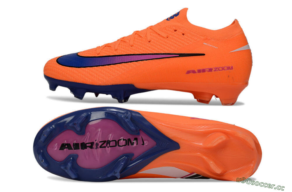 Men's Nike Air Zoom Mercurial Vapor 16 Elite FG Firm Ground Low-Tops Football Boots - Orange/Vibrant Purple/Shocking Pink 1