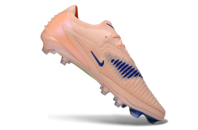 Unisex Nike Phantom 6 Elite Low FG Firm Ground Low-Tops Football Boots - Peach/Ocean Blue/Sunset Pink