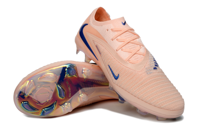 Unisex Nike Phantom 6 Elite Low FG Firm Ground Low-Tops Football Boots - Peach/Ocean Blue/Sunset Pink