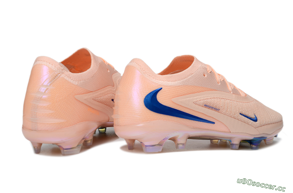 Unisex Nike Phantom 6 Elite Low FG Firm Ground Low-Tops Football Boots - Peach/Ocean Blue/Sunset Pink 6