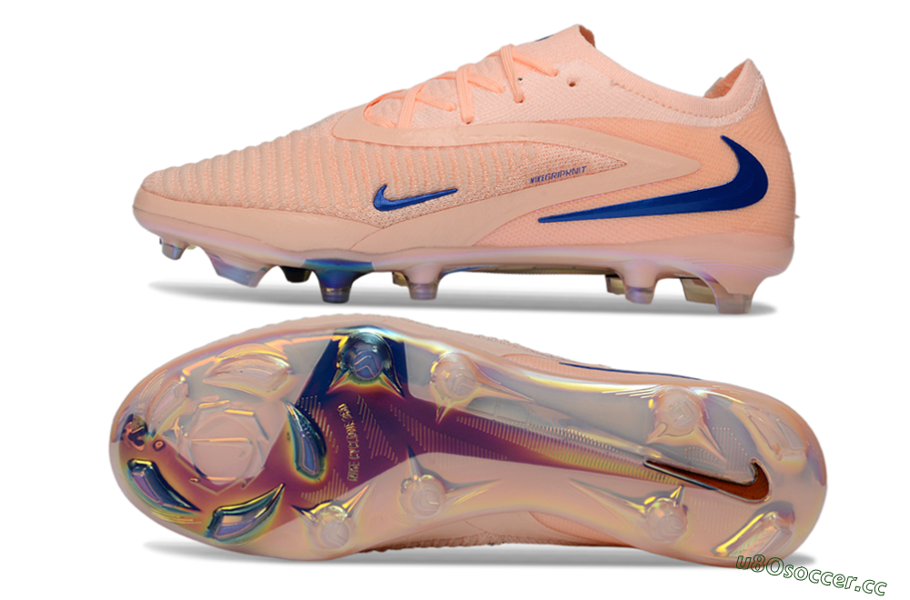 Unisex Nike Phantom 6 Elite Low FG Firm Ground Low-Tops Football Boots - Peach/Ocean Blue/Sunset Pink 1
