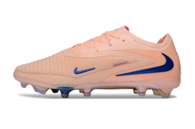 Unisex Nike Phantom 6 Elite Low FG Firm Ground Low-Tops Football Boots - Peach/Ocean Blue/Sunset Pink