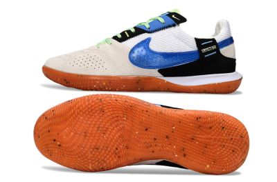 Unisex Nike Street Gato IC Indoor & Futsal Low-Tops Football Shoes - Blue/Orange Blast/Clay Beige
