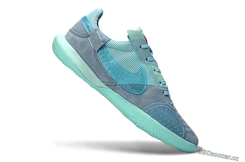 Unisex Nike Street Gato IC Indoor & Futsal Low-Tops Football Shoes - Blue/Light Blue/Soft Grey 4
