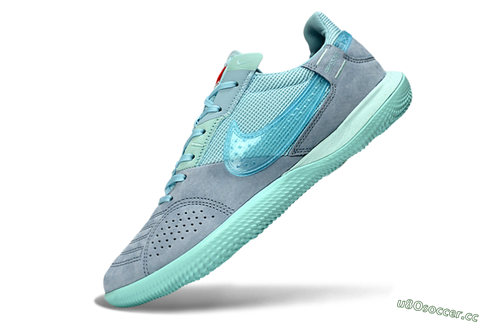 Unisex Nike Street Gato IC Indoor & Futsal Low-Tops Football Shoes - Blue/Light Blue/Soft Grey 5