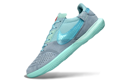 Unisex Nike Street Gato IC Indoor & Futsal Low-Tops Football Shoes - Blue/Light Blue/Soft Grey