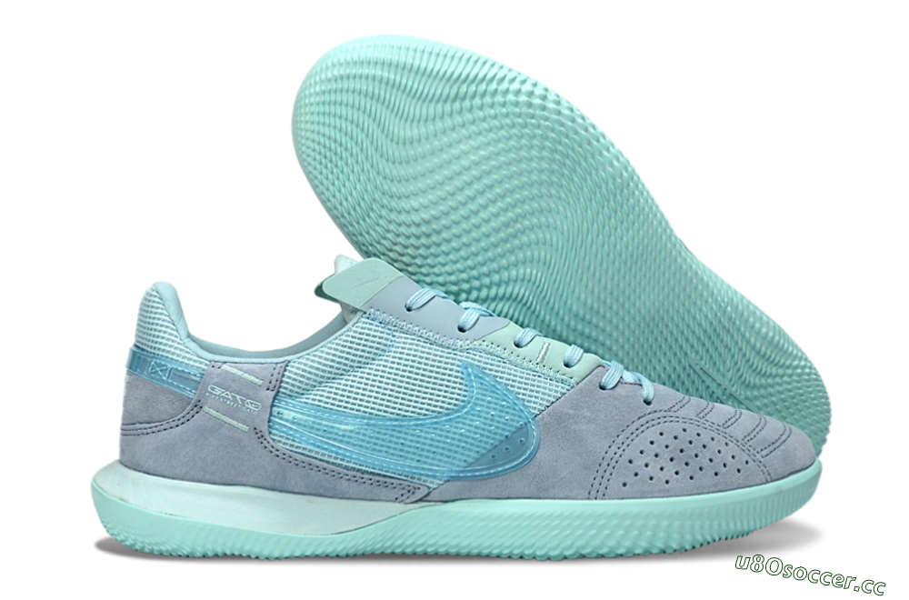 Unisex Nike Street Gato IC Indoor & Futsal Low-Tops Football Shoes - Blue/Light Blue/Soft Grey 2