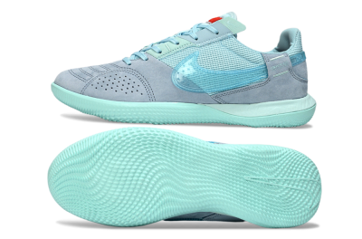 Unisex Nike Street Gato IC Indoor & Futsal Low-Tops Football Shoes - Blue/Light Blue/Soft Grey