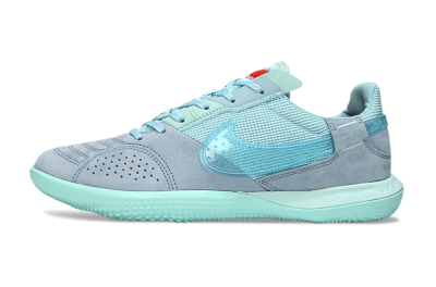 Unisex Nike Street Gato IC Indoor & Futsal Low-Tops Football Shoes - Blue/Light Blue/Soft Grey