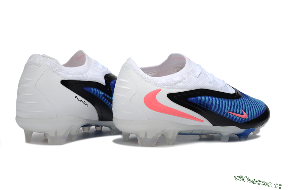 Unisex Nike Phantom 6 Elite Low FG Firm Ground Low-Tops Football Boots - Blue/Electric Blue/Neon Pink 6