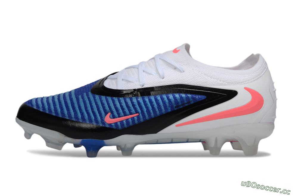 Unisex Nike Phantom 6 Elite Low FG Firm Ground Low-Tops Football Boots - Blue/Electric Blue/Neon Pink 0