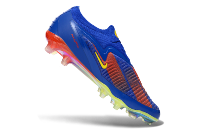 Unisex Nike Phantom 6 Elite Low FG Firm Ground Low-Tops Football Boots - Blue/Vibrant Orange/Electric Yellow