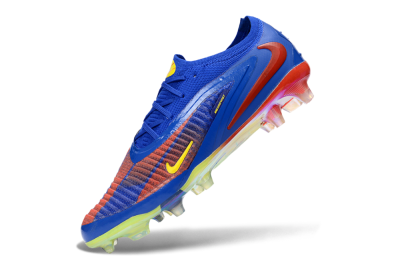 Unisex Nike Phantom 6 Elite Low FG Firm Ground Low-Tops Football Boots - Blue/Vibrant Orange/Electric Yellow
