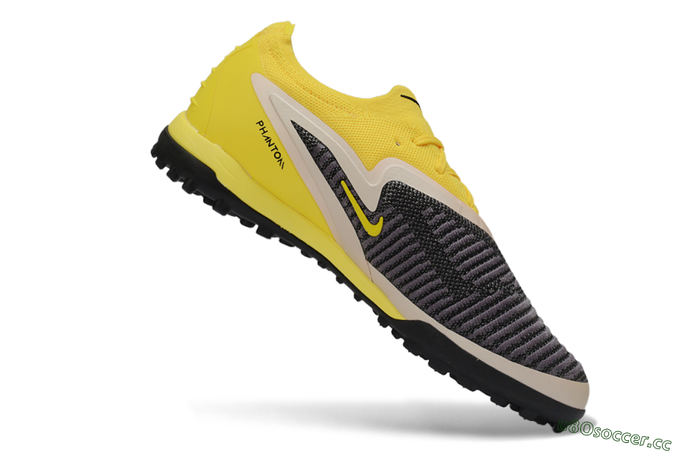 Unisex Nike Phantom 6 Elite Low TF Artificial Turf Low-Tops Football Shoes - Yellow/Electric Yellow/Charcoal Gray 4