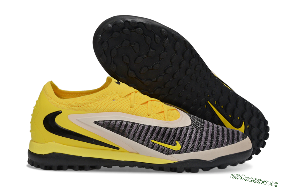 Unisex Nike Phantom 6 Elite Low TF Artificial Turf Low-Tops Football Shoes - Yellow/Electric Yellow/Charcoal Gray 2
