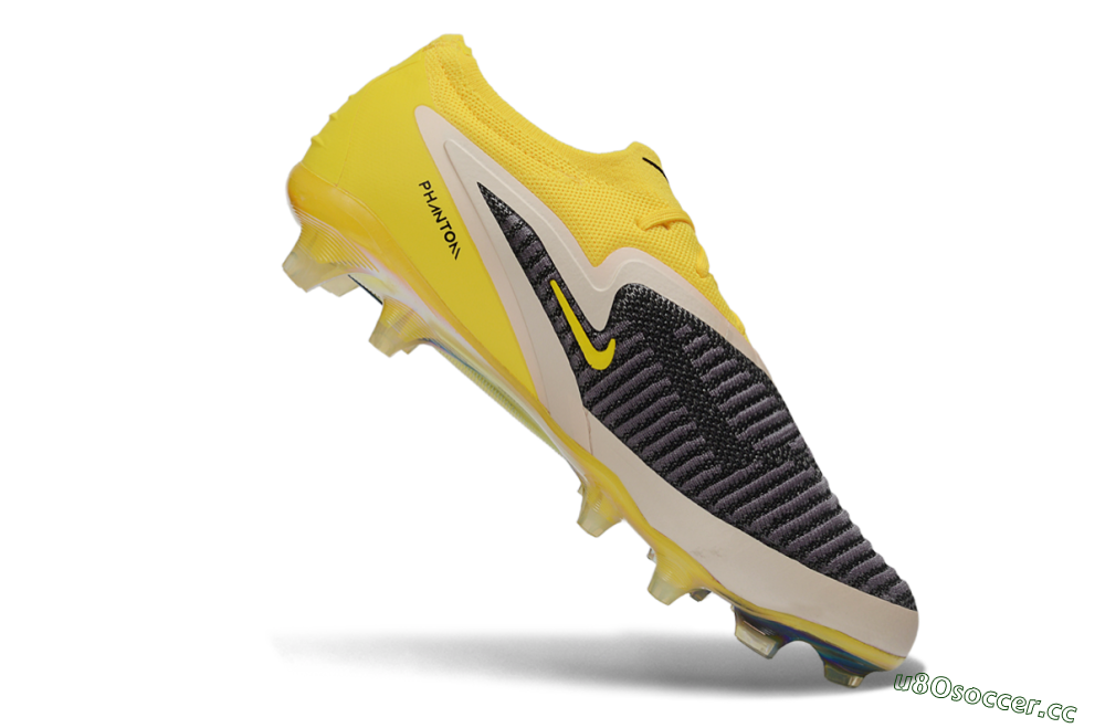 Unisex Nike Phantom 6 Elite Low FG Firm Ground Low-Tops Football Boots - Yellow/Electric Yellow/Graphite Gray 4