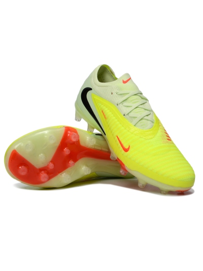 Men's Nike Phantom 6 Elite Low FG Firm Ground Low-Tops Football Boots - Yellow/Neon Yellow/Coral Orange
