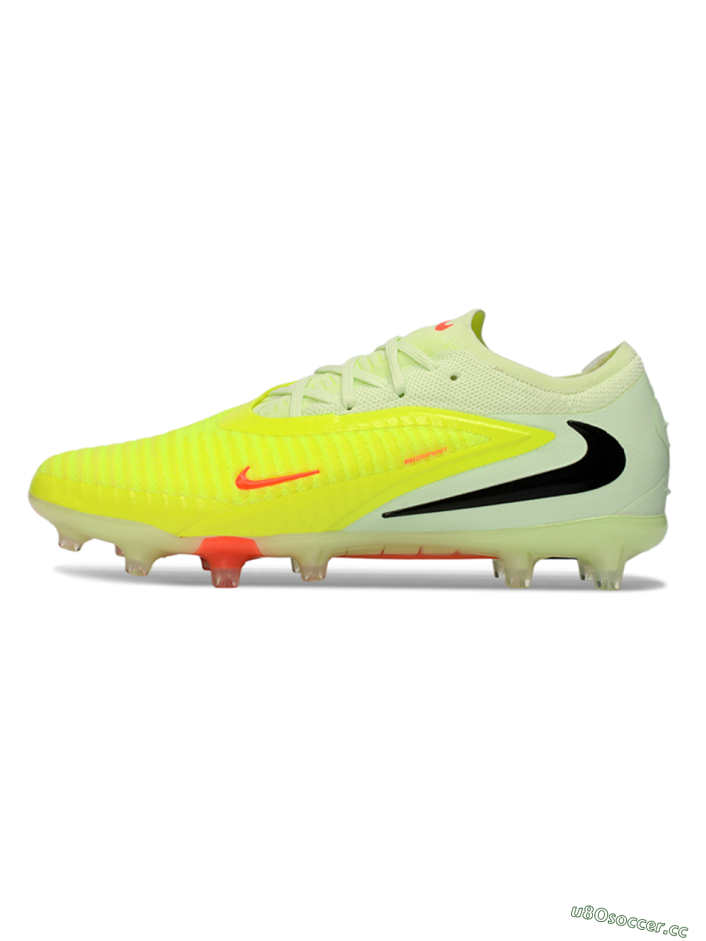 Men's Nike Phantom 6 Elite Low FG Firm Ground Low-Tops Football Boots - Yellow/Neon Yellow/Coral Orange 0