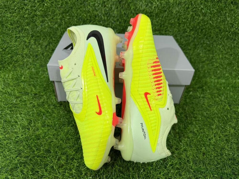 Men's Nike Phantom 6 Elite Low FG Firm Ground Low-Tops Football Boots - Yellow/Neon Yellow/Coral Orange