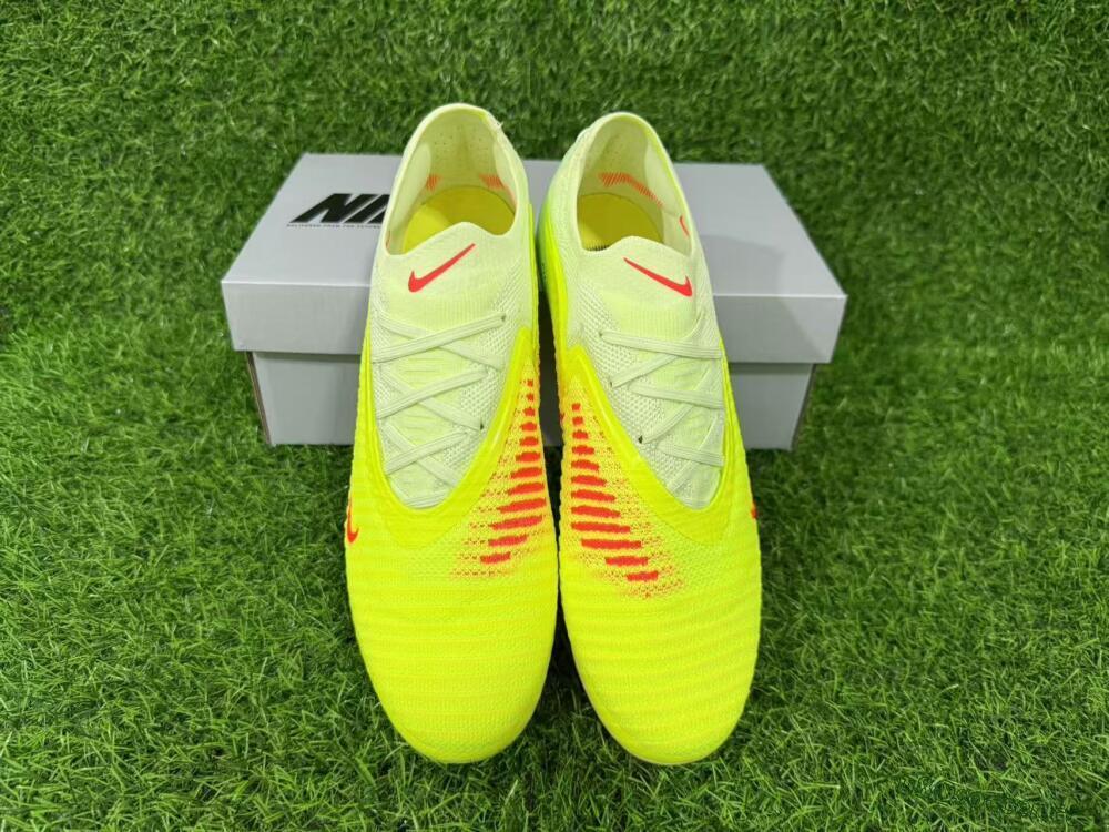 Men's Nike Phantom 6 Elite Low FG Firm Ground Low-Tops Football Boots - Yellow/Neon Yellow/Coral Orange