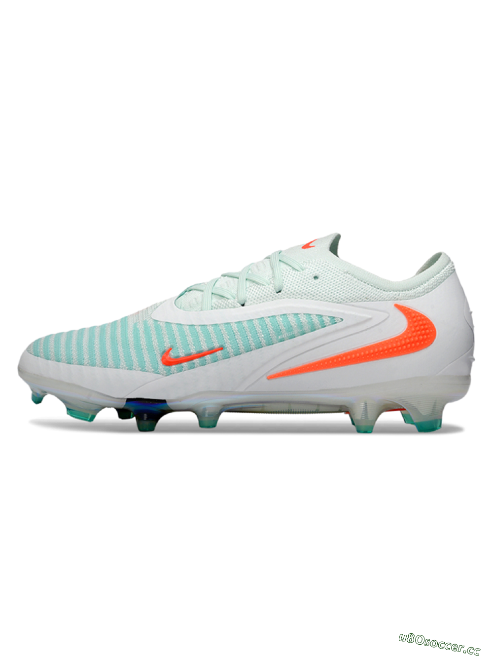 Unisex Nike Phantom 6 Elite Low FG Firm Ground Low-Tops Football Boots - Mint/Coral Glow/White Pearl 0