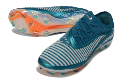 Men's Nike Phantom 6 Elite Low FG Firm Ground Low-Tops Football Boots - Teal/Ocean Blue/White
