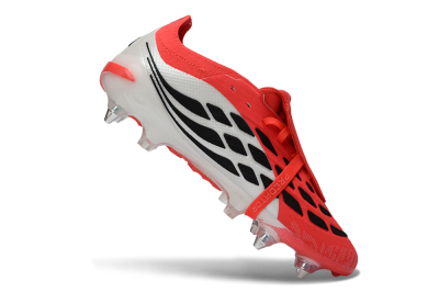 Men's Adidas Predator 26 Elite Fold-Over Tongue SG Soft Ground Low-Tops Football Boots - Red/Bright Red/Black