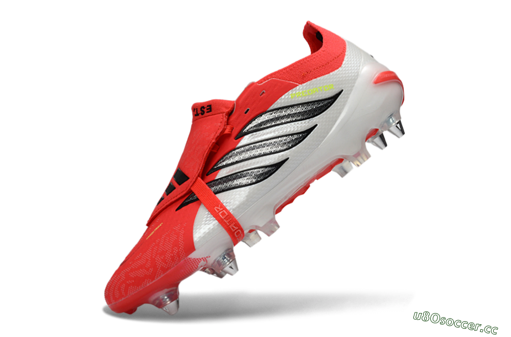 Men's Adidas Predator 26 Elite Fold-Over Tongue SG Soft Ground Low-Tops Football Boots - Red/Bright Red/Black 5