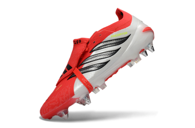 Men's Adidas Predator 26 Elite Fold-Over Tongue SG Soft Ground Low-Tops Football Boots - Red/Bright Red/Black