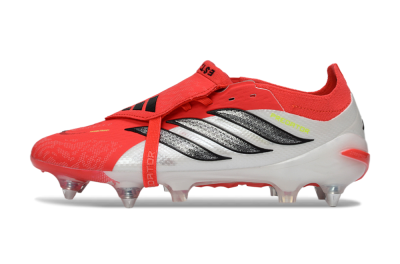Men's Adidas Predator 26 Elite Fold-Over Tongue SG Soft Ground Low-Tops Football Boots - Red/Bright Red/Black