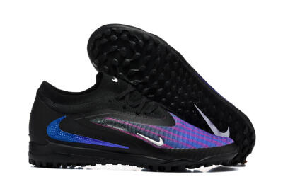 Men's Nike Phantom 6 Elite Low TF Artificial Turf Low-Tops Football Shoes - Black/Royal Blue/Magenta