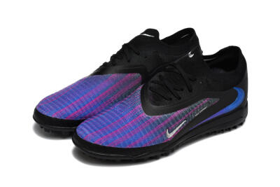 Men's Nike Phantom 6 Elite Low TF Artificial Turf Low-Tops Football Shoes - Black/Royal Blue/Magenta