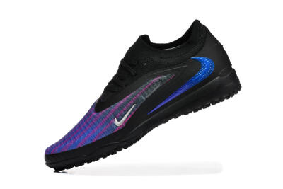 Men's Nike Phantom 6 Elite Low TF Artificial Turf Low-Tops Football Shoes - Black/Royal Blue/Magenta