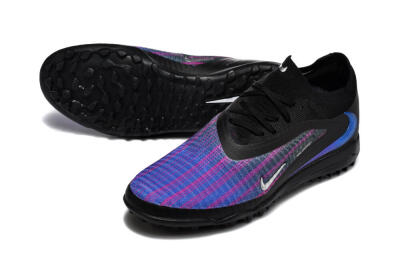 Men's Nike Phantom 6 Elite Low TF Artificial Turf Low-Tops Football Shoes - Black/Royal Blue/Magenta