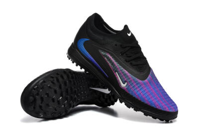 Men's Nike Phantom 6 Elite Low TF Artificial Turf Low-Tops Football Shoes - Black/Royal Blue/Magenta