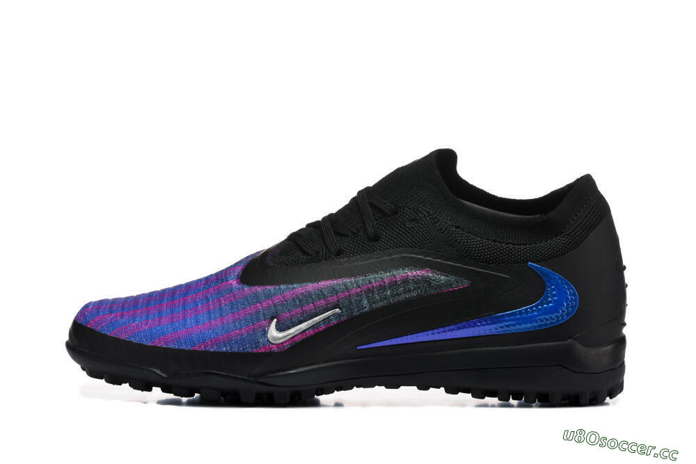 Men's Nike Phantom 6 Elite Low TF Artificial Turf Low-Tops Football Shoes - Black/Royal Blue/Magenta 0