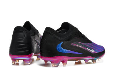 Men's Nike Phantom 6 Elite Low FG Firm Ground Low-Tops Football Boots - Black/Vibrant Purple/Metallic Blue