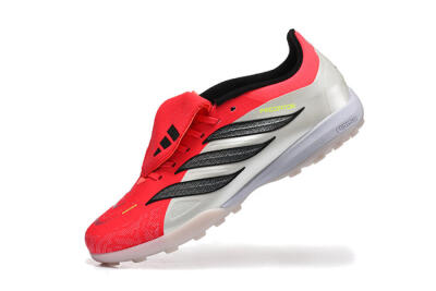 Men's Adidas Predator 26 Elite Fold-Over Tongue TF Artificial Turf Low-Tops Football Shoes - Red/Electric Red/Black
