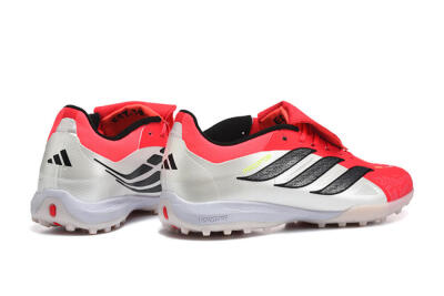 Men's Adidas Predator 26 Elite Fold-Over Tongue TF Artificial Turf Low-Tops Football Shoes - Red/Electric Red/Black