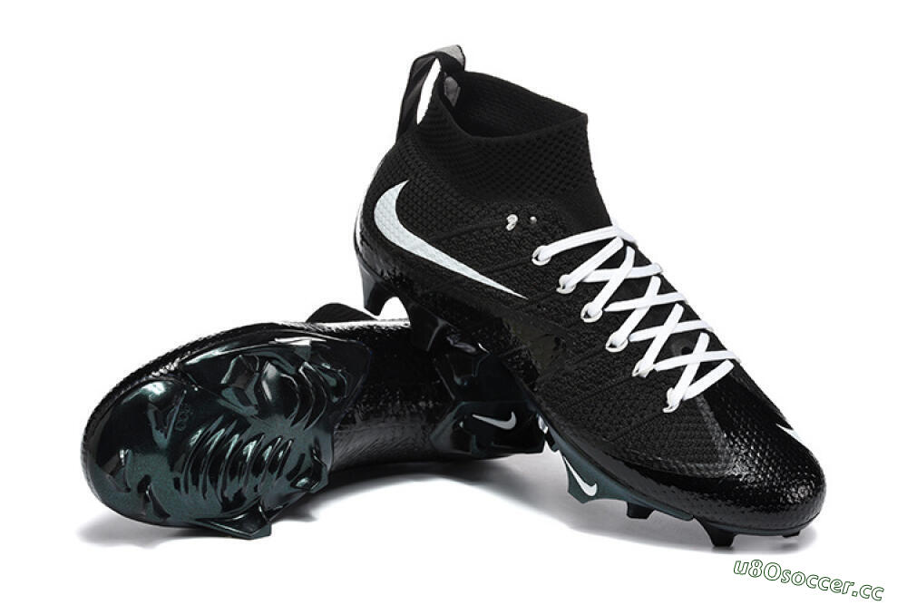 Men's Nike Magista Obra FG Firm Ground High-Tops Football Boots - Black/Emerald Green/White 4