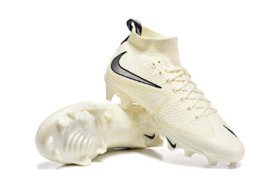 Men's Nike Magista Obra FG Firm Ground High-Tops Football Boots - Ivory/Shadow Black/Glowing Pearl