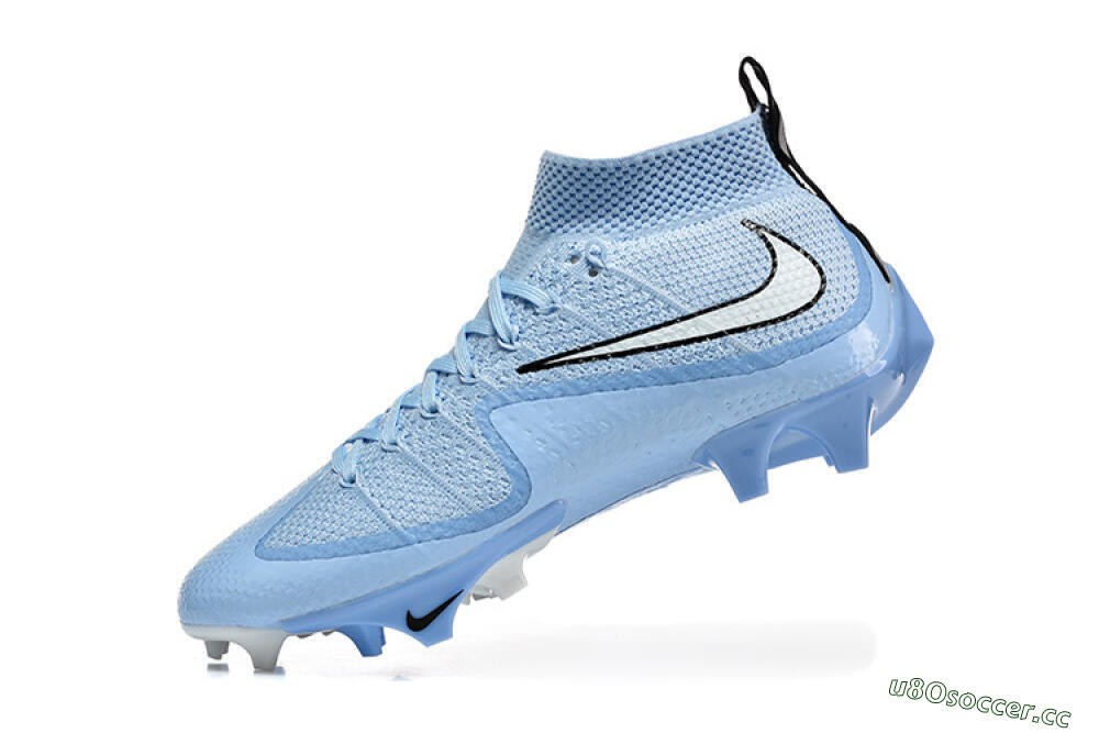 Men's Nike Magista Obra FG Firm Ground High-Tops Football Boots - Blue/Sky Blue/White 8