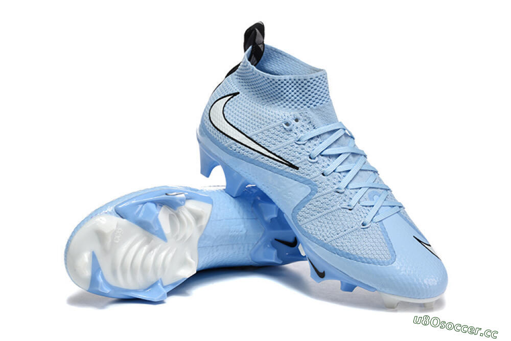 Men's Nike Magista Obra FG Firm Ground High-Tops Football Boots - Blue/Sky Blue/White 4